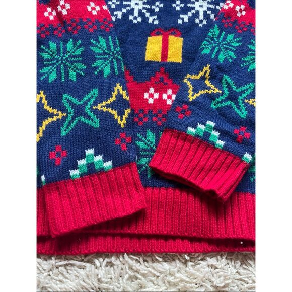 Tis the Season for Tacos Christmas Ugly Sweater Crewneck Sombreros Medium Blizza - Picture 9 of 10